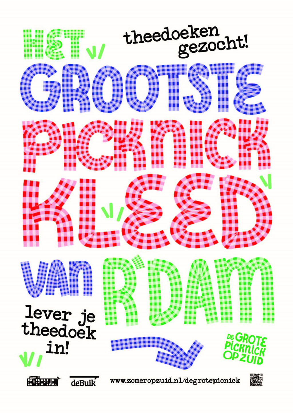 Campagnebeeld: Het grootste picknickleed van R'dam - oproep naar theedoeken Campagnebeeld: Het grootste picknickleed van R'dam - oproep naar theedoeken